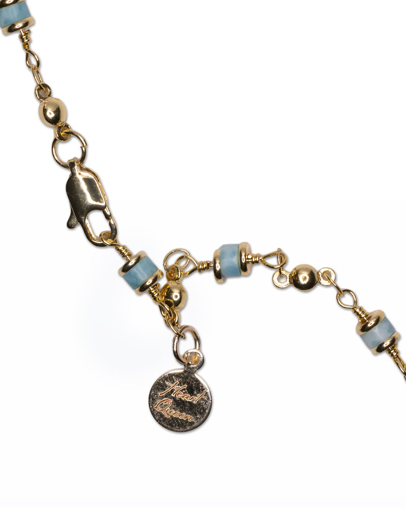 Collana Mare Calmo – Girocollo Dorato con Turchesi